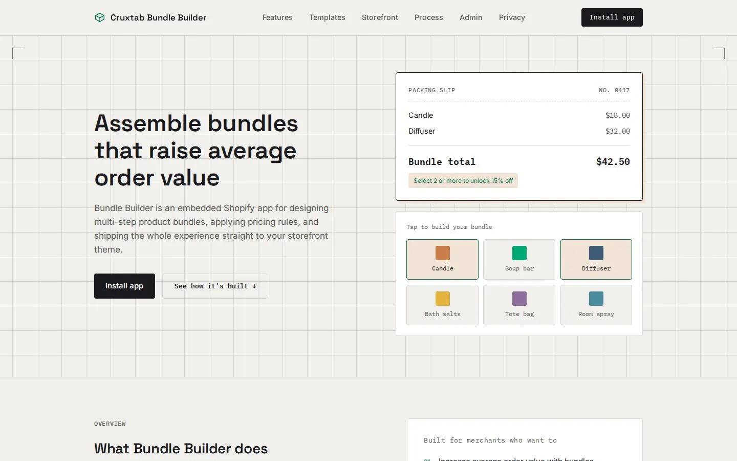 Cruxtab Bundle Builder — Multi-step product bundles for Shopify