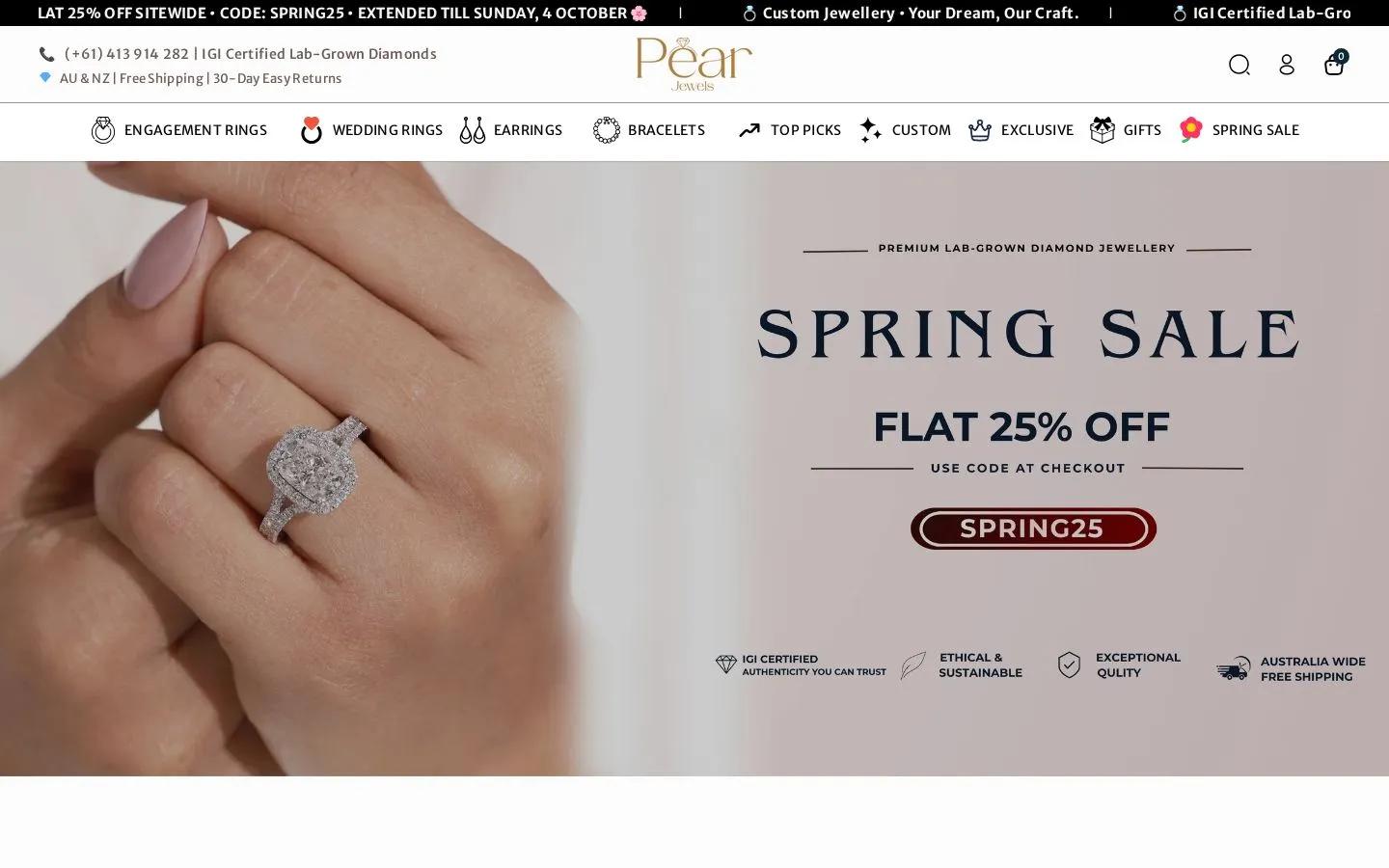 Pear Jewels — Lab-grown diamond jewellery, Australia