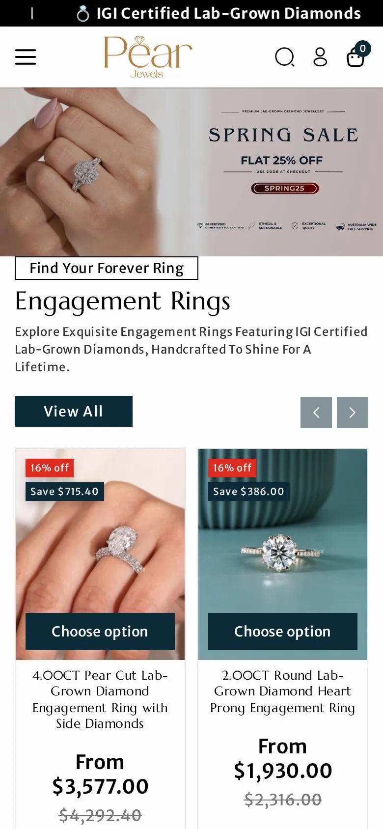 Pear Jewels on mobile