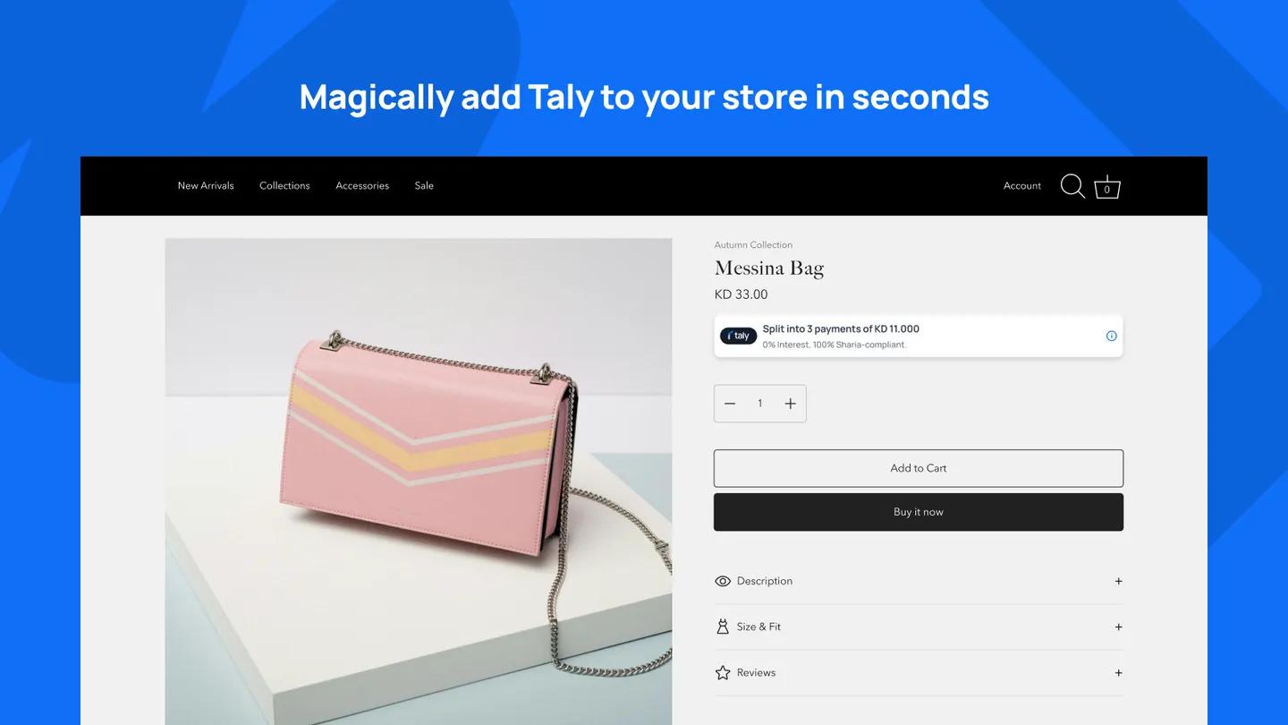 Taly for Shopify — Split-payment gateway app for Shopify